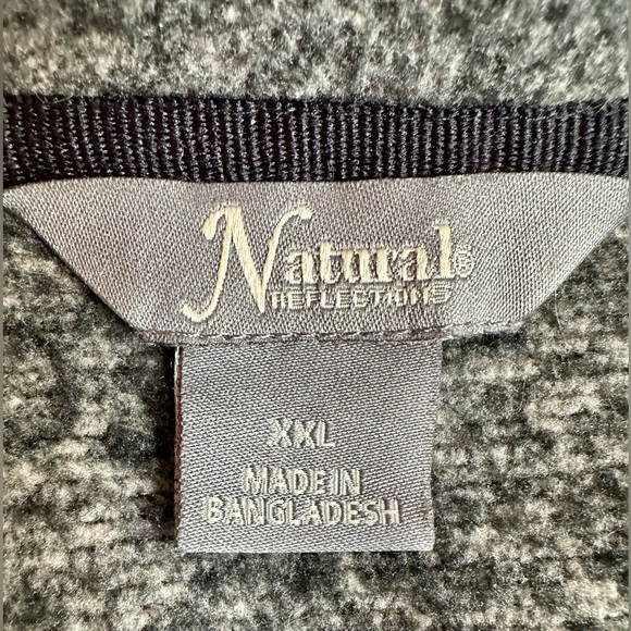 Natural Reflections Heathered Gray Button-Up Sweater - Picture 2 of 7